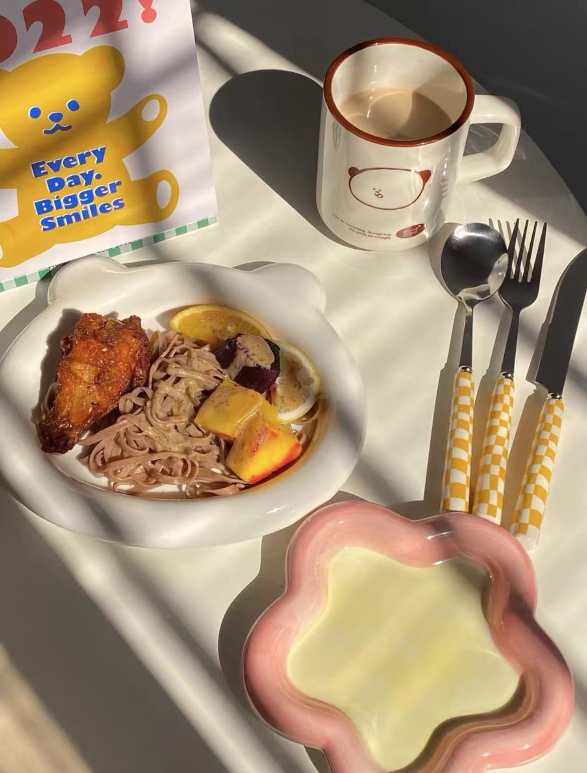 Modern Checkered Flatware Cutlery Set