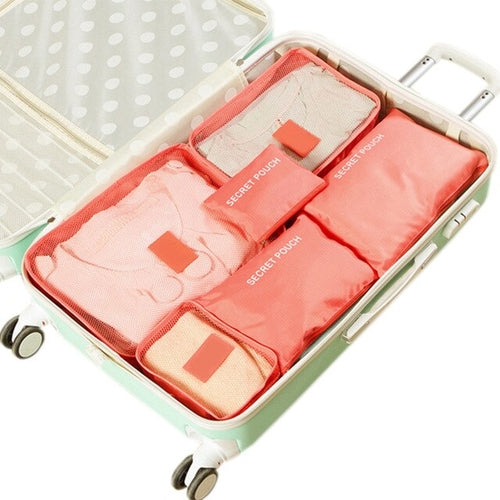 6PCs/Set Travel Storage Bag Clothes Tidy