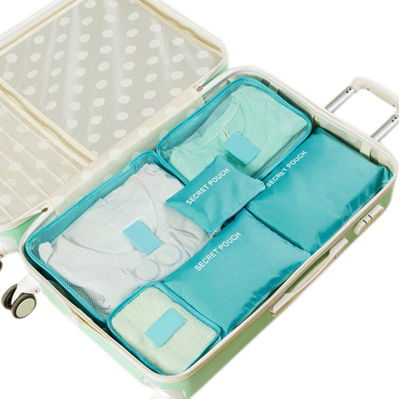 6PCs/Set Travel Storage Bag Clothes Tidy