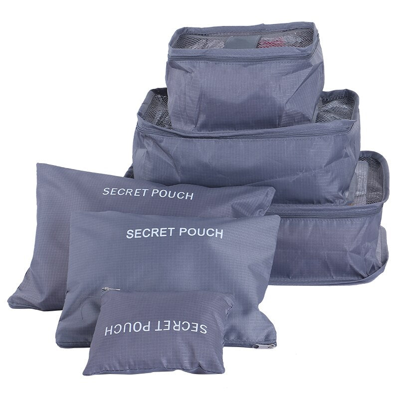 6PCs/Set Travel Storage Bag Clothes Tidy