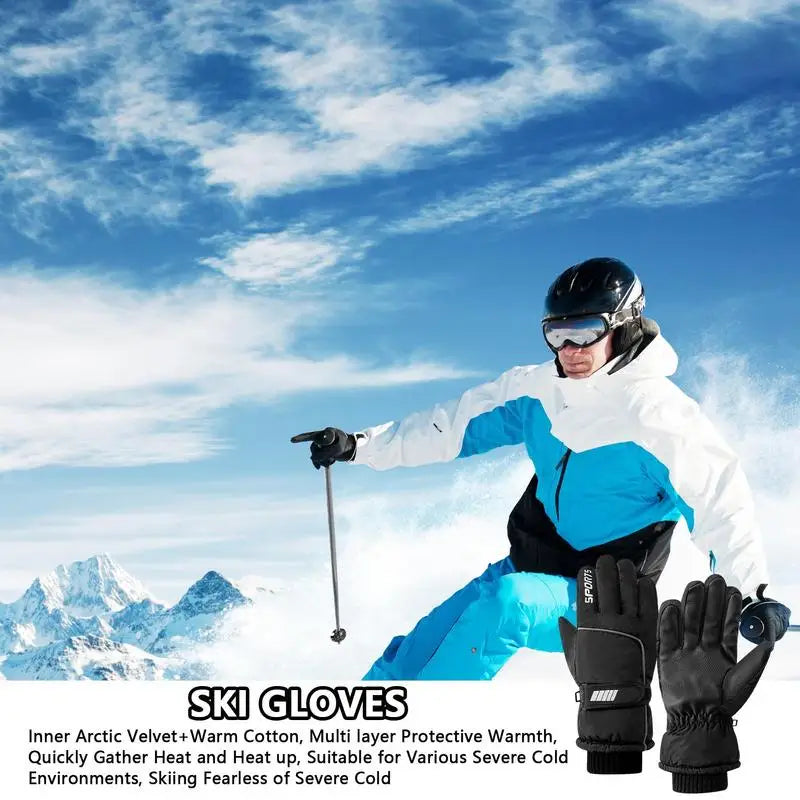 Men Winter Waterproof ski/Cycling/Motorcycle Gloves