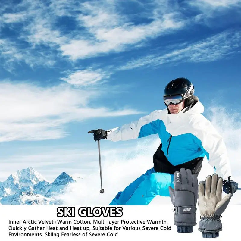 Men Winter Waterproof ski/Cycling/Motorcycle Gloves