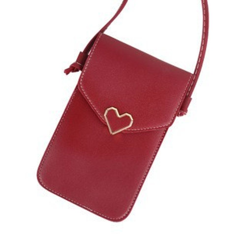 Ladies Touch Screen Phone Wallet PU Leather Shoulder Strap