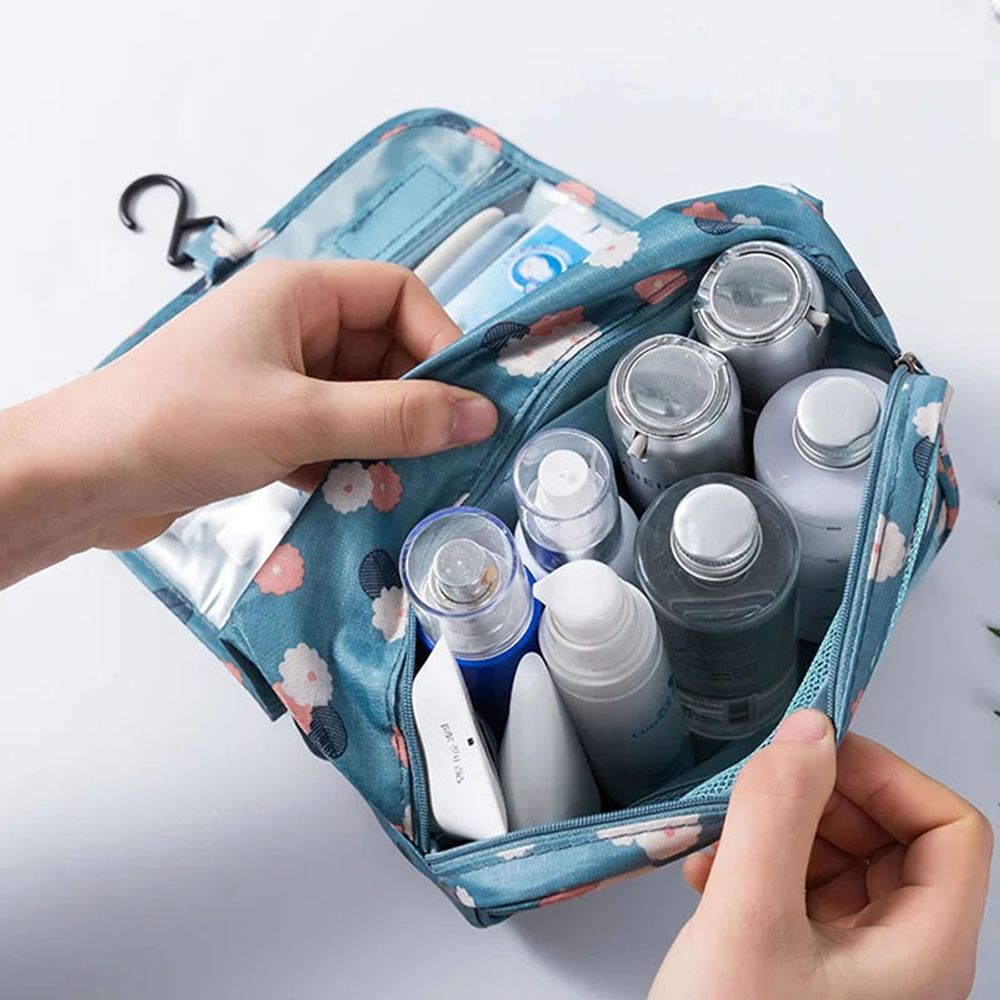 Ultimate Waterproof Travel Cosmetic Bag - Stylish Organizer with Hook