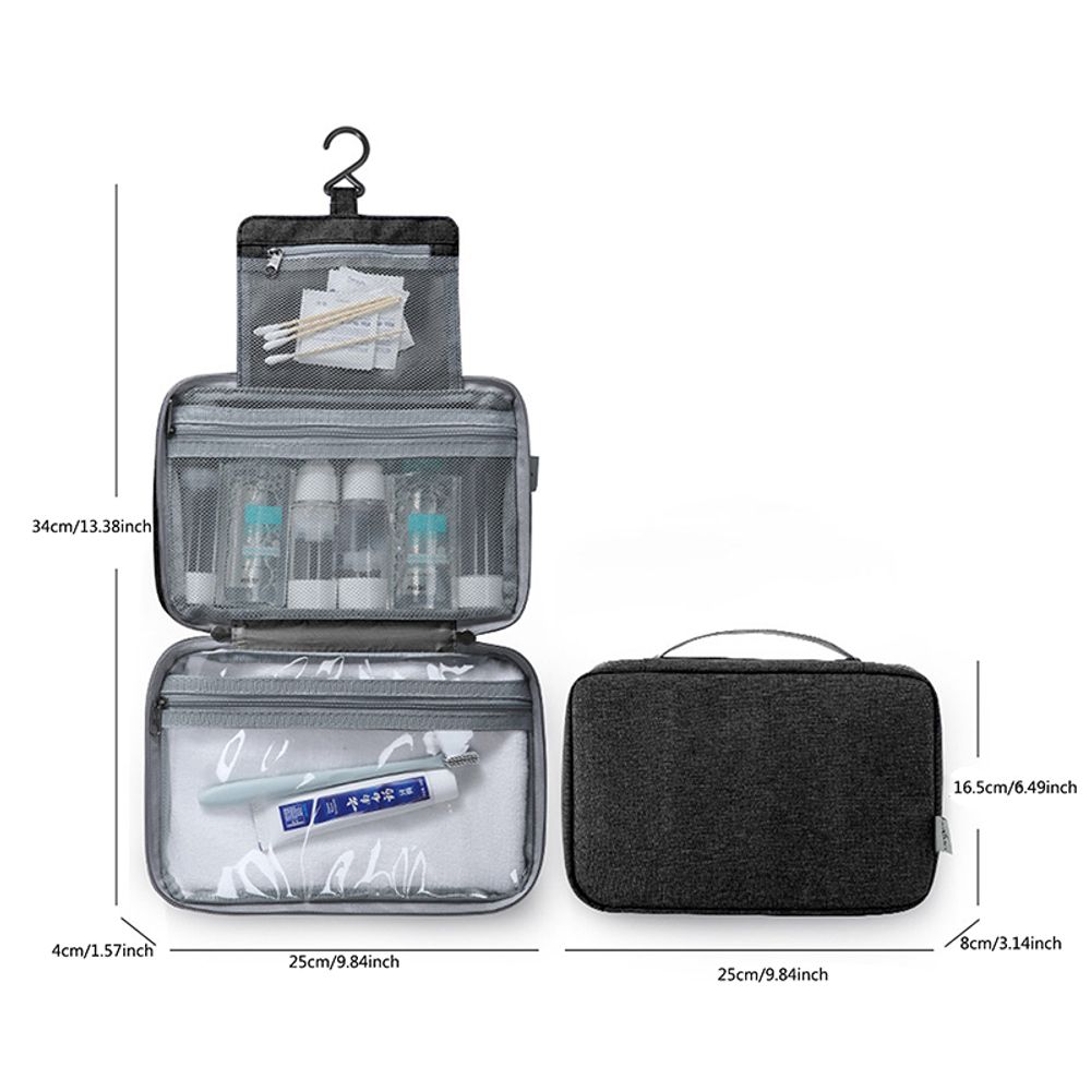 Large/Medium Folding Hanging Hook Toiletry Waterproof Bag