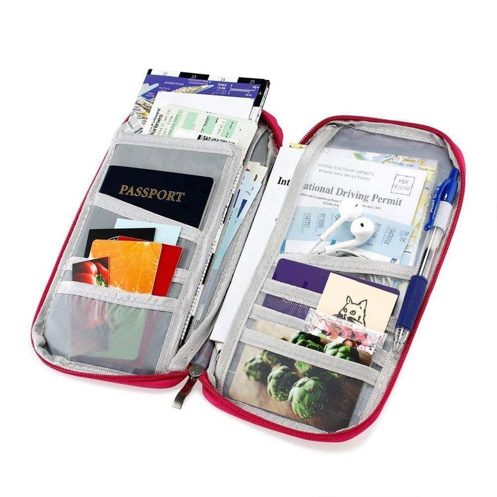 Travel Document and Passport Holders with a Zip-Up Design