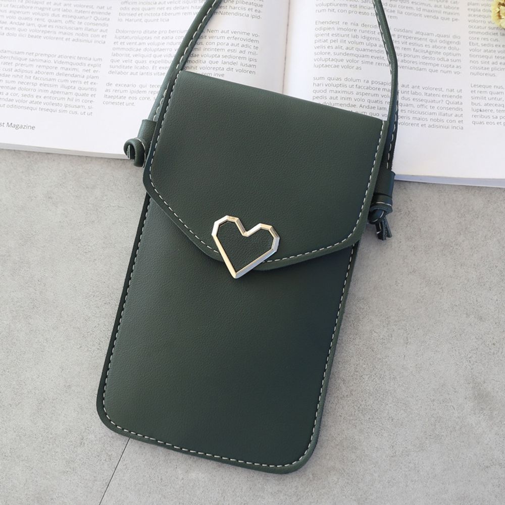 Ladies Touch Screen Phone Wallet PU Leather Shoulder Strap