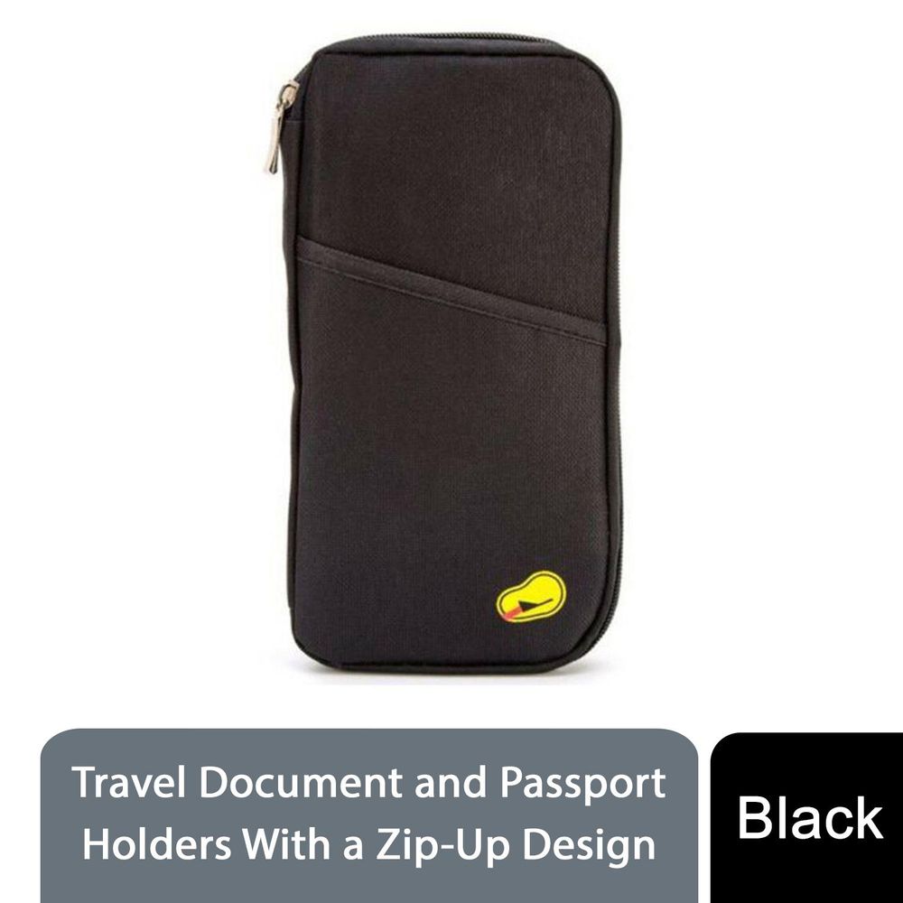 Travel Document and Passport Holders with a Zip-Up Design