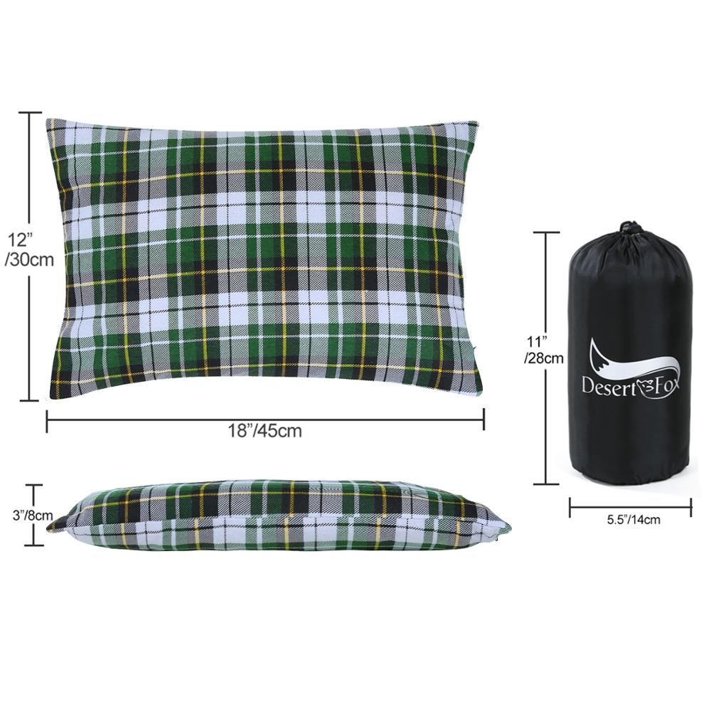 Camping/Travel Pillow Cotton Portable Lightweight with Case