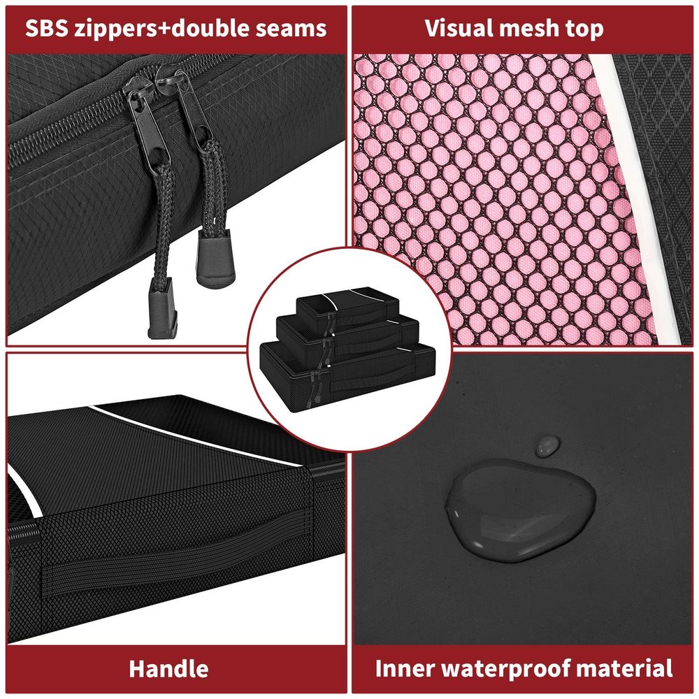 3PK PACKING CUBES waterproof