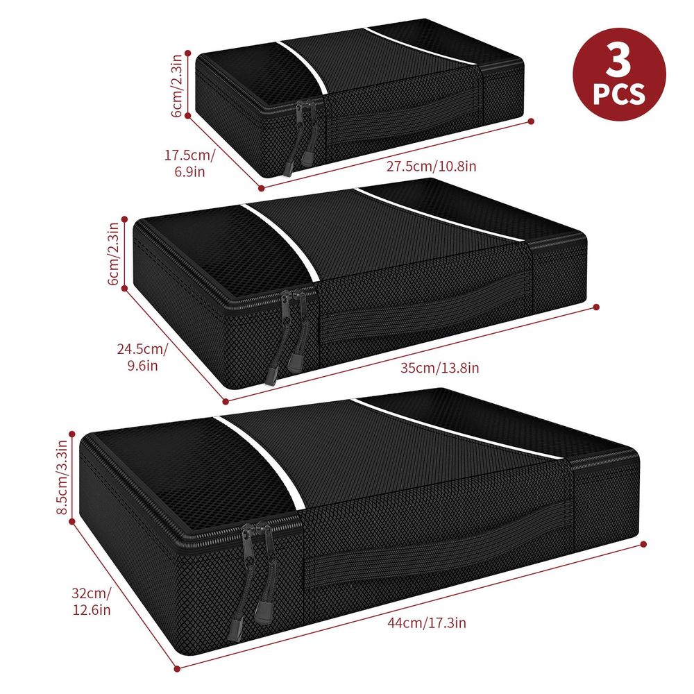3PK PACKING CUBES waterproof