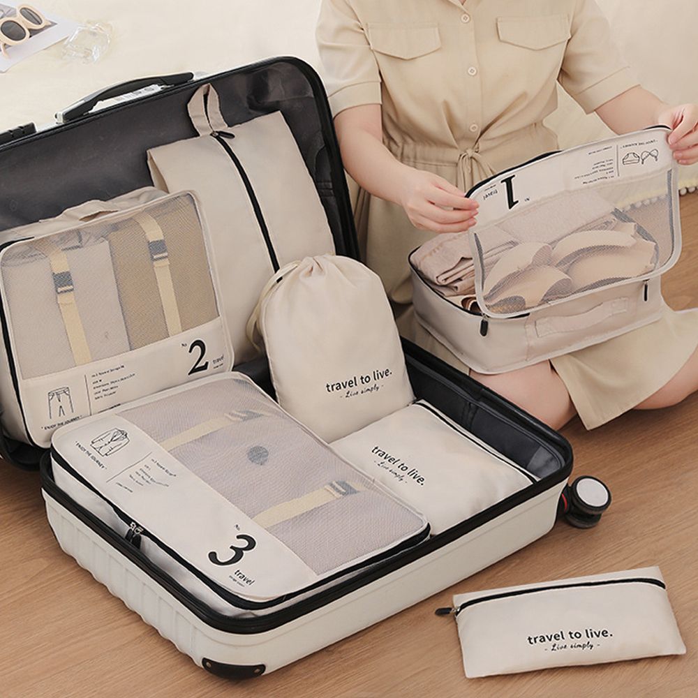 7Pcs Trendy Portable Travel Clothes Organizer