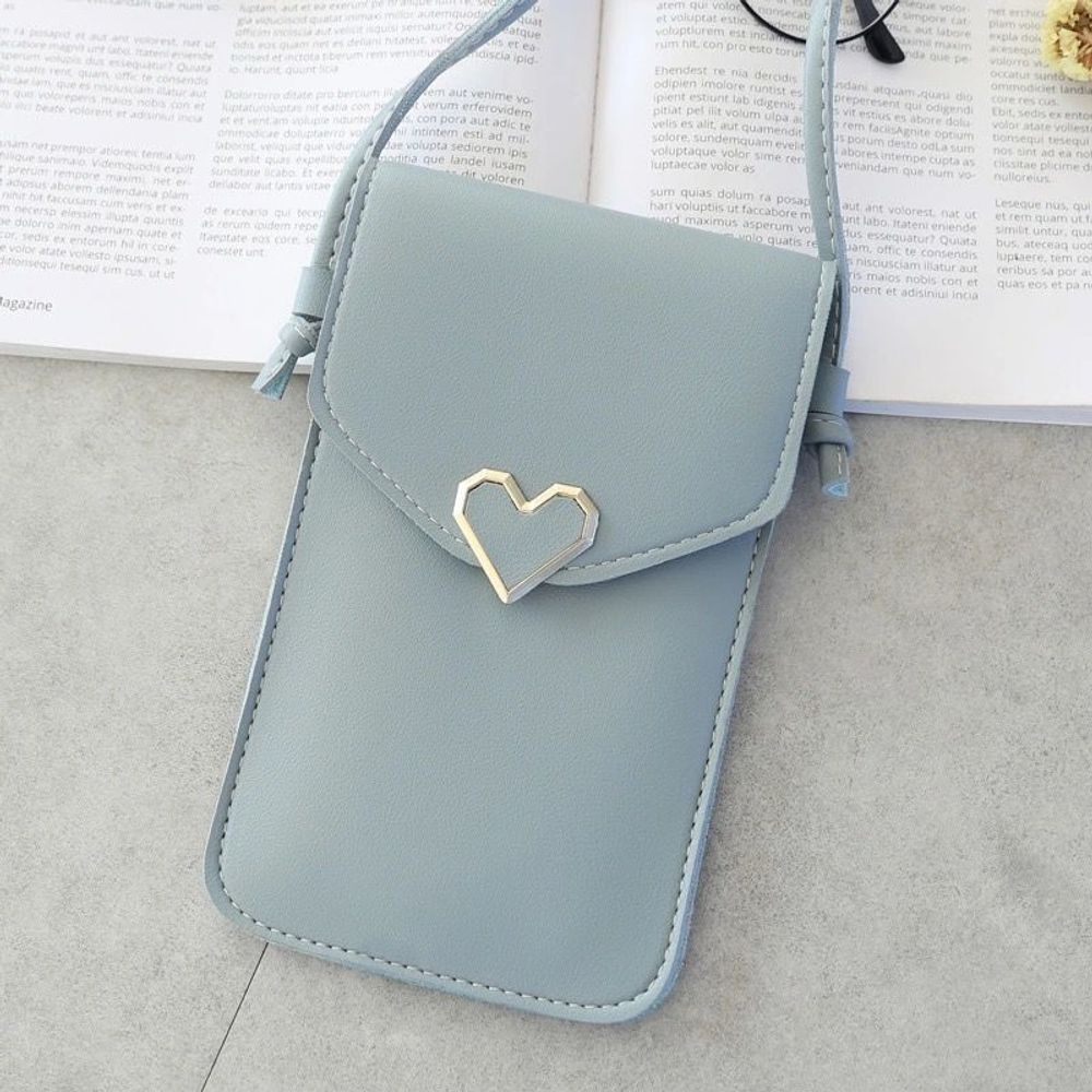 Ladies Touch Screen Phone Wallet PU Leather Shoulder Strap