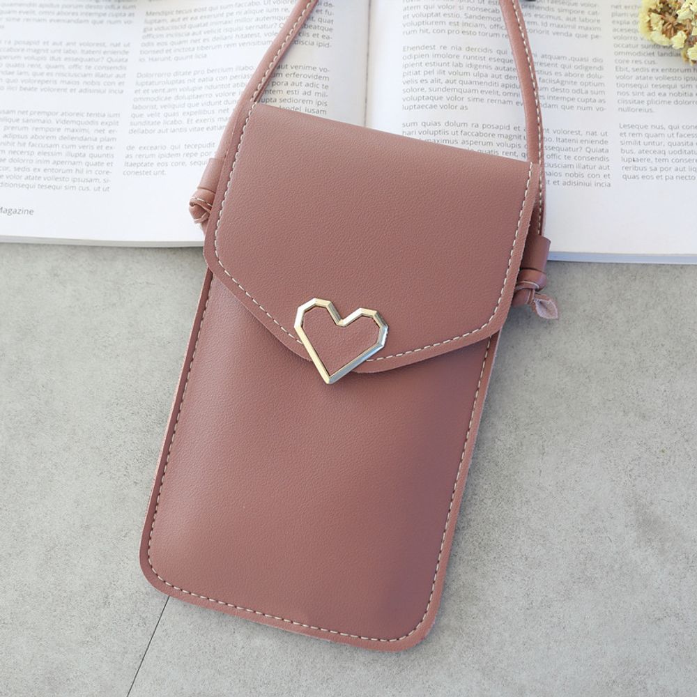 Ladies Touch Screen Phone Wallet PU Leather Shoulder Strap