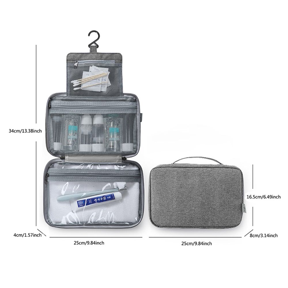 Large/Medium Folding Hanging Hook Toiletry Waterproof Bag