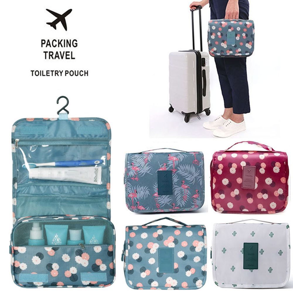 Ultimate Waterproof Travel Cosmetic Bag - Stylish Organizer with Hook