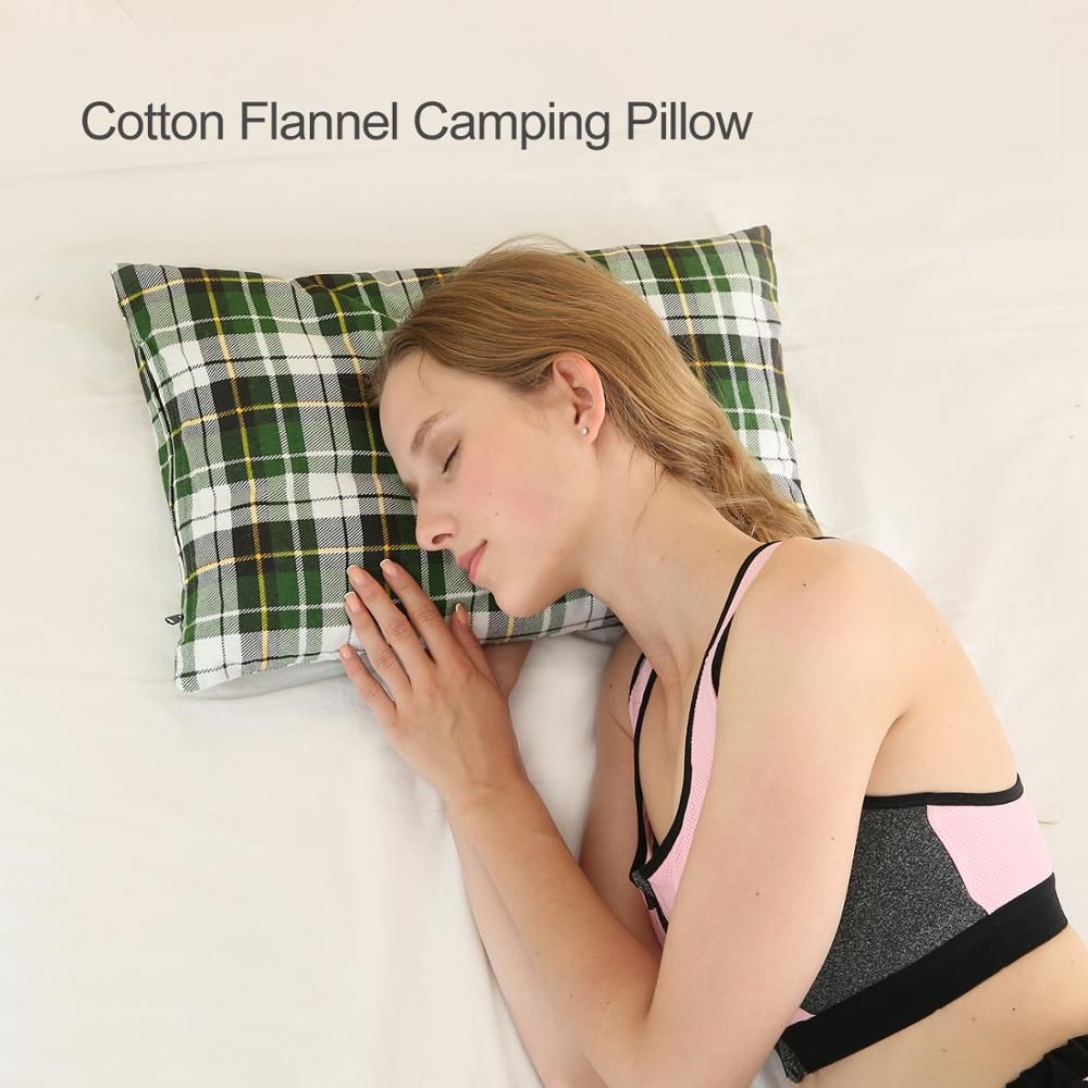 Camping/Travel Pillow Cotton Portable Lightweight with Case