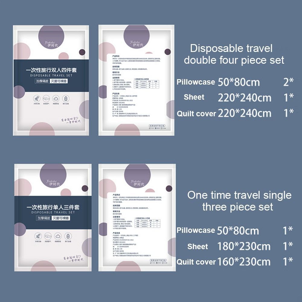 Disposable Portable Bedding Set - Travel Hotel Isolation Sheets