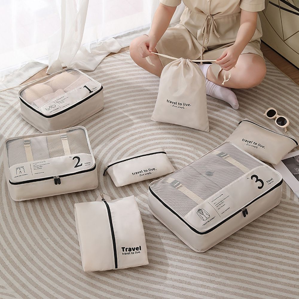 7Pcs Trendy Portable Travel Clothes Organizer