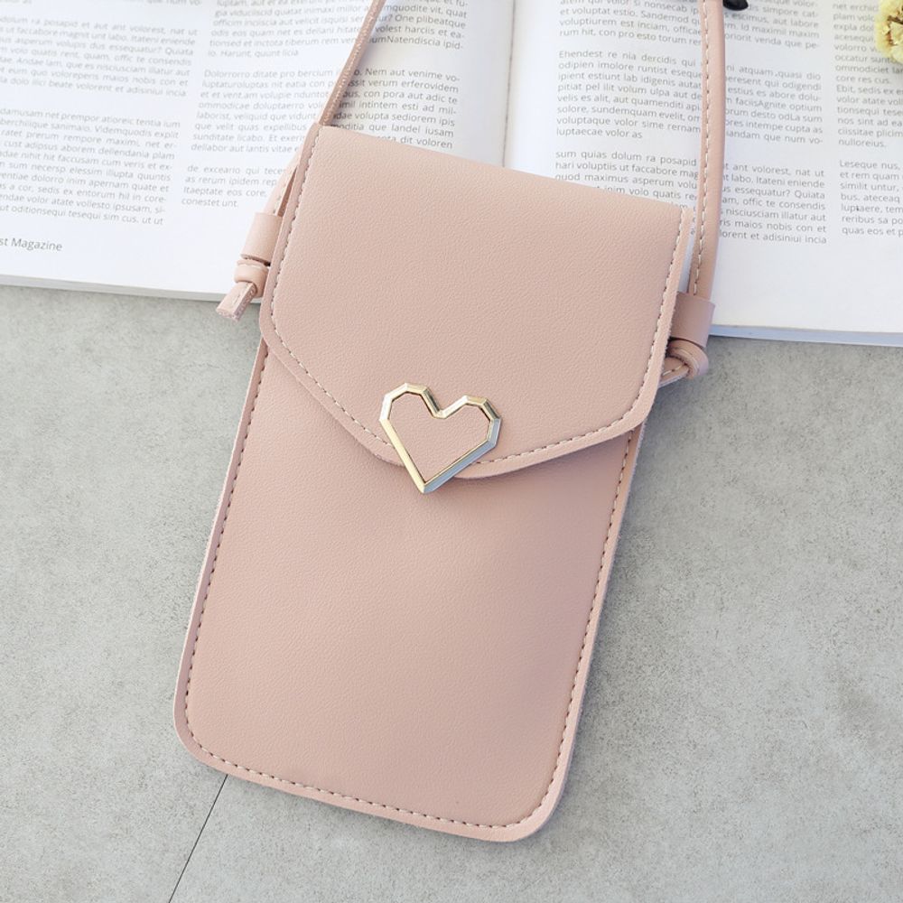 Ladies Touch Screen Phone Wallet PU Leather Shoulder Strap
