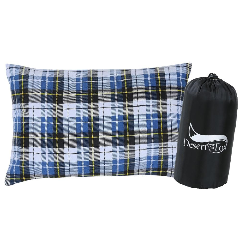 Camping/Travel Pillow Cotton Portable Lightweight with Case