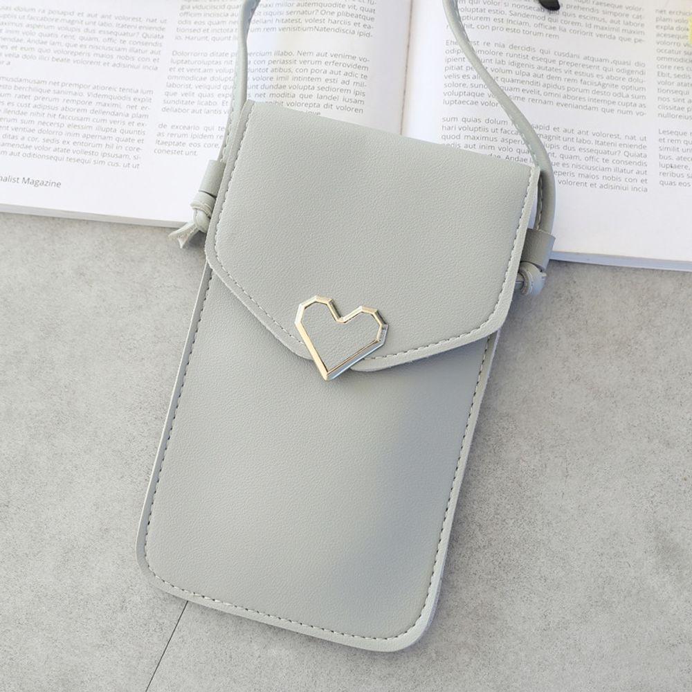 Ladies Touch Screen Phone Wallet PU Leather Shoulder Strap
