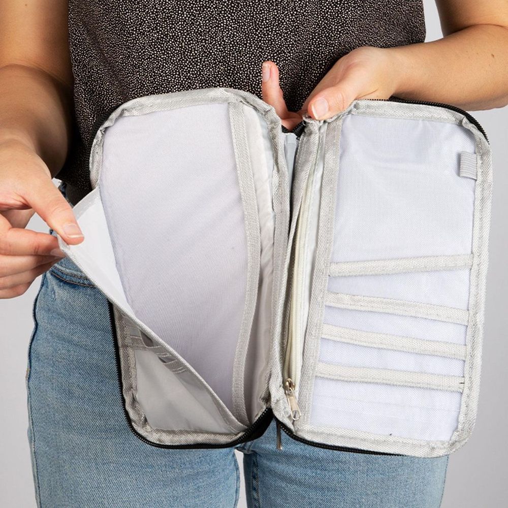 Travel Document and Passport Holders with a Zip-Up Design