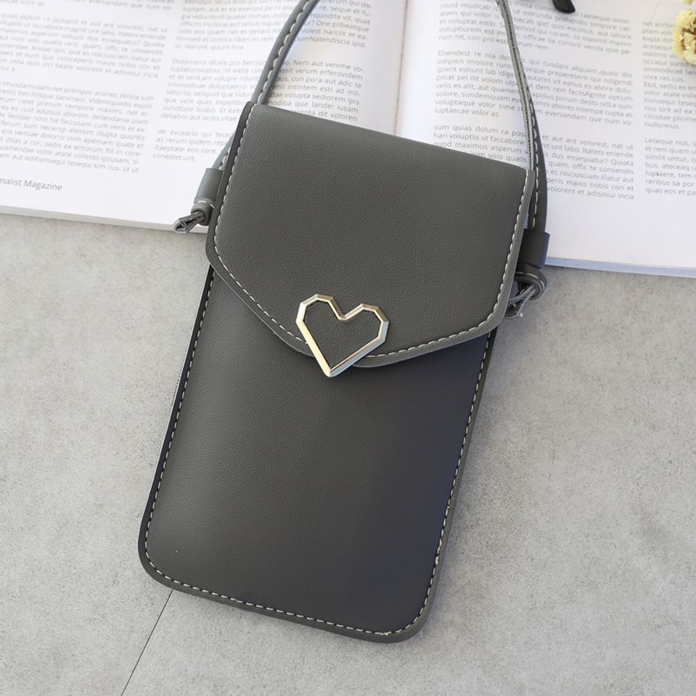 Ladies Touch Screen Phone Wallet PU Leather Shoulder Strap