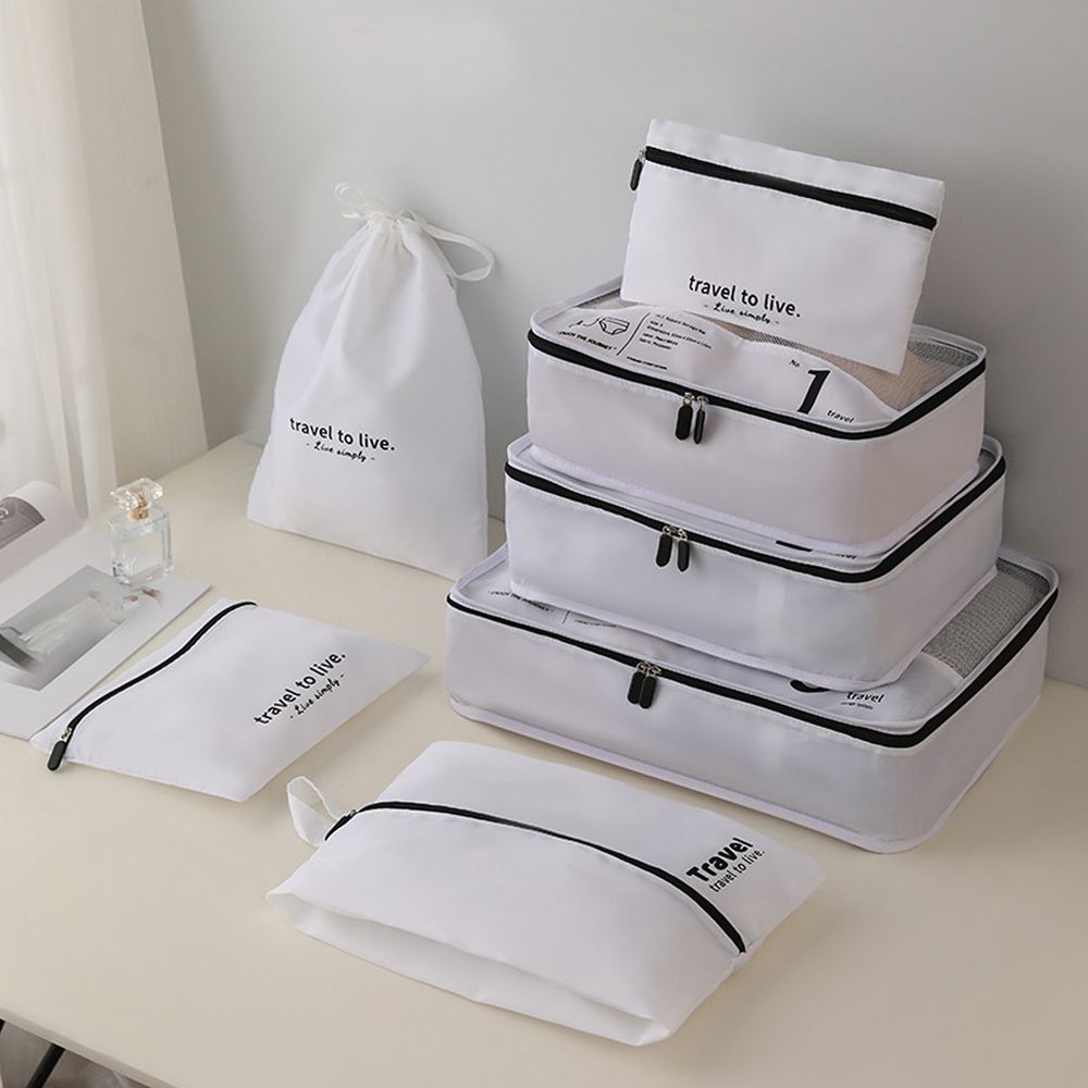 7Pcs Trendy Portable Travel Clothes Organizer