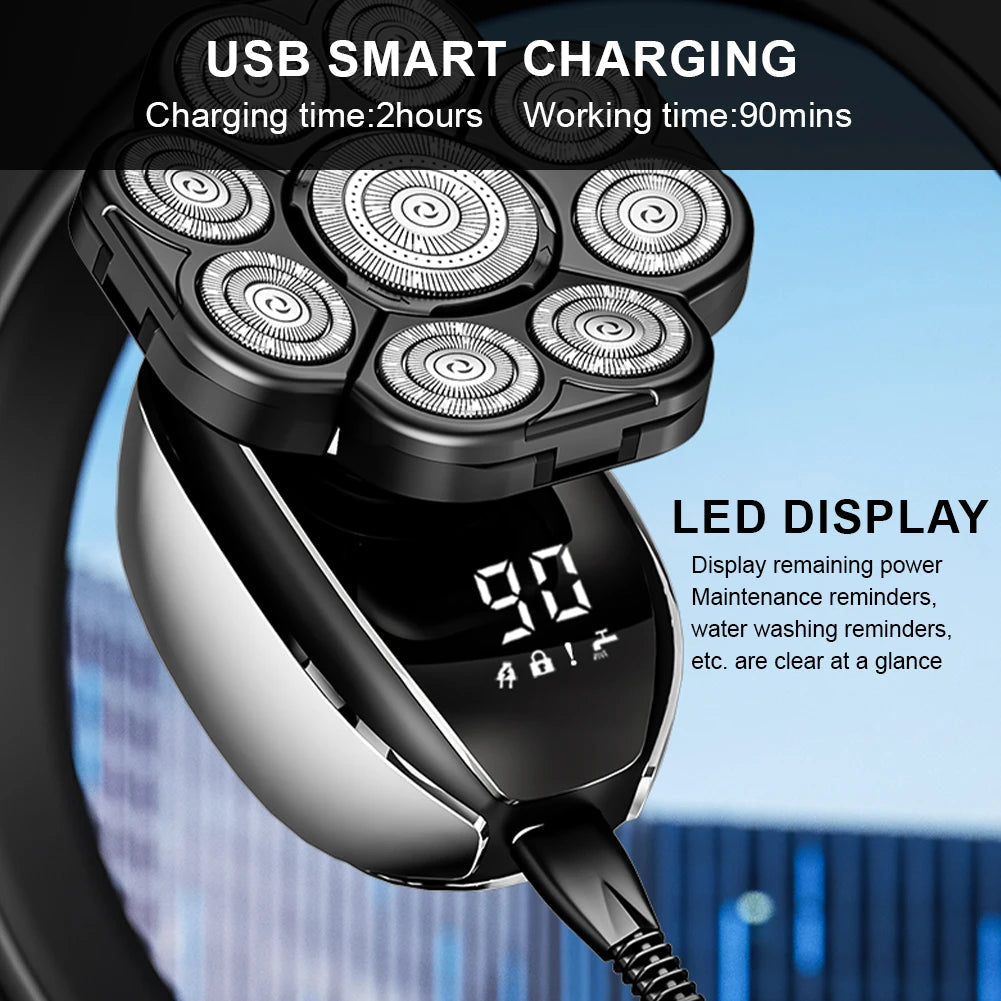 6In1 Men's Bald Head Electric Shaver