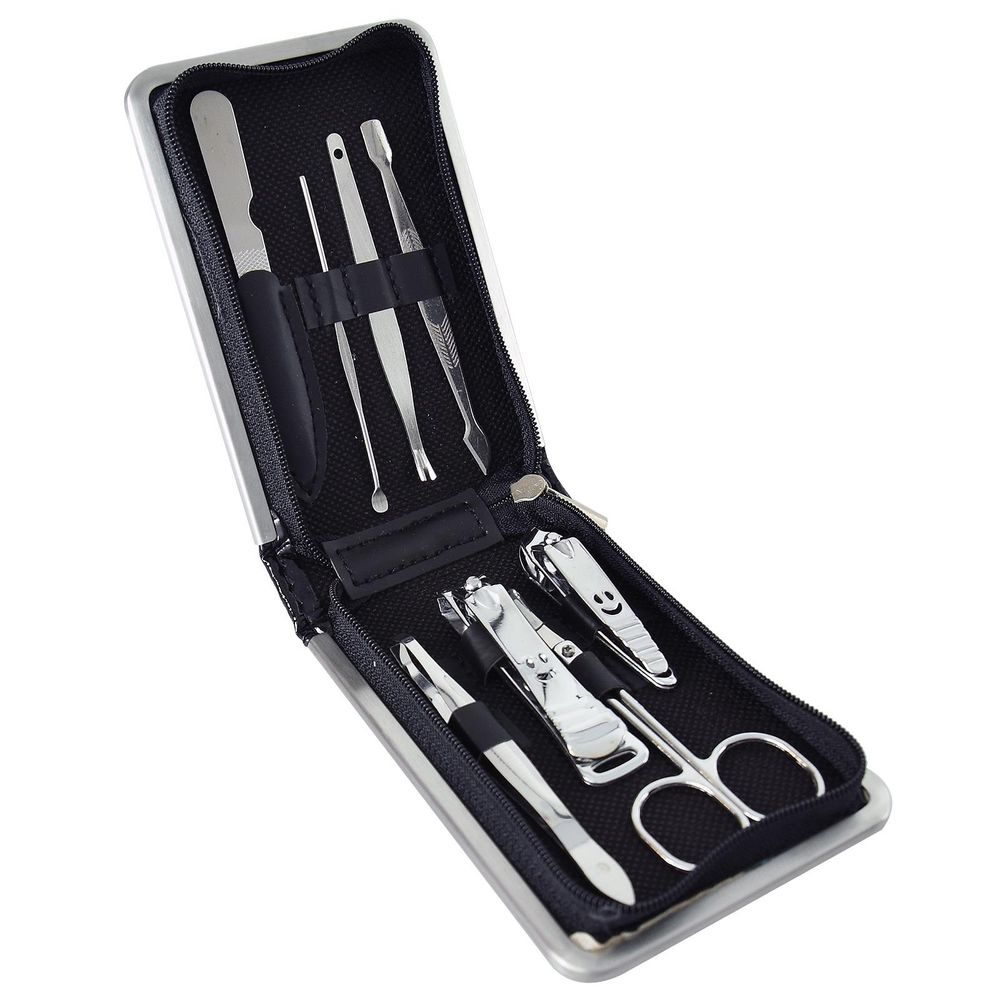 8pc Gents Manicure Set in Leather Wallet