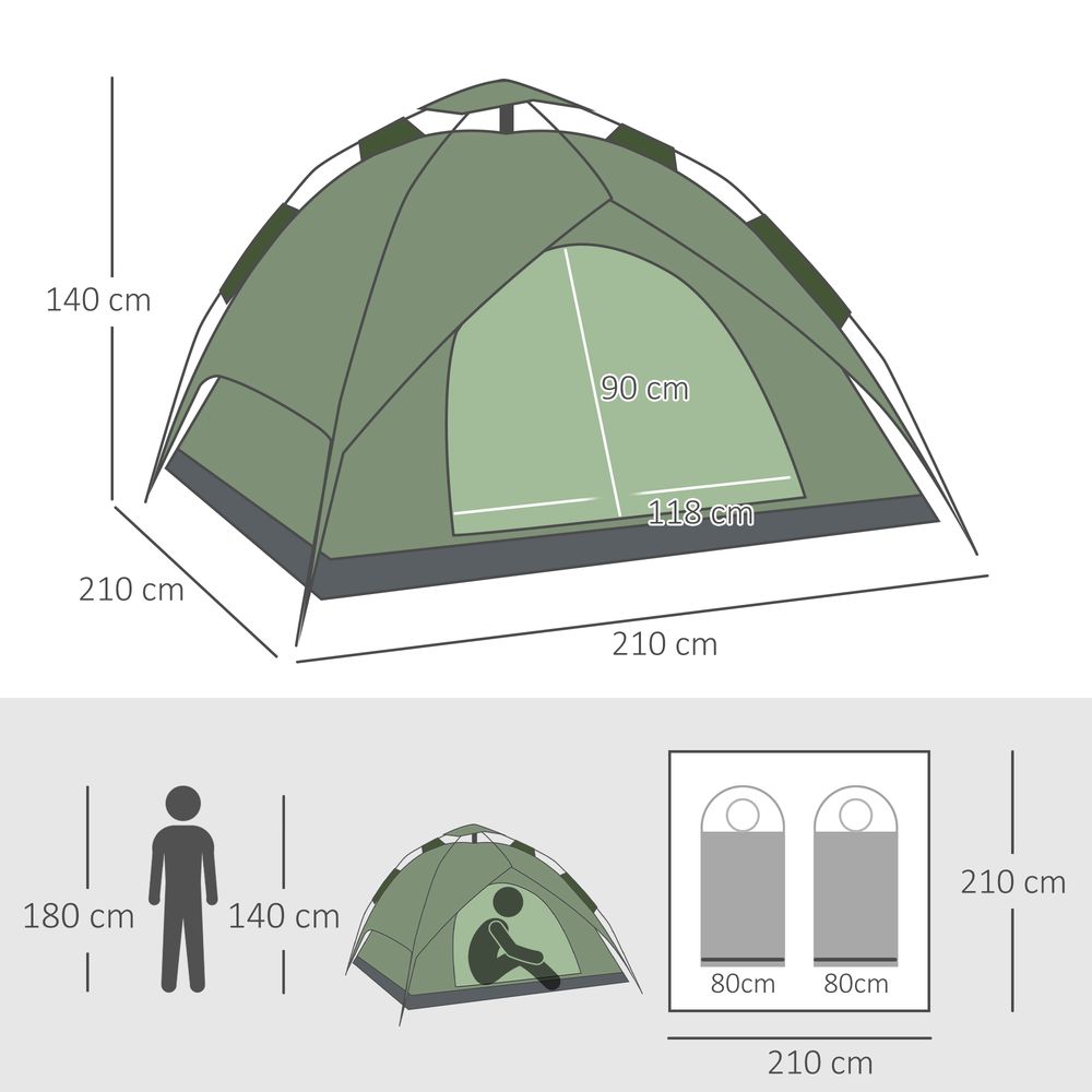 2 people Pop Up Tent Camping